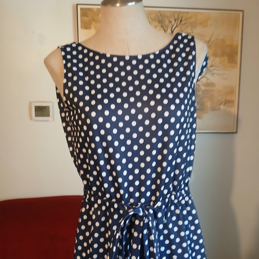 Vintage Navy Polka Dot Jumpsuit